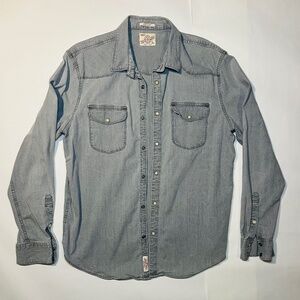 Lucky Brand Classic Fit Pearl Button Down Shirt L